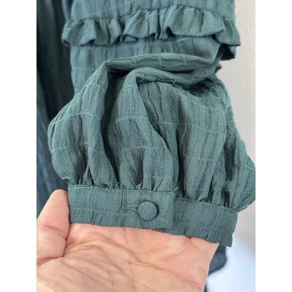 Mare Mare X Anthropologie Size XS Tiered Anne Dress Puff Sleeve Boho Peasant - Picture 12 of 16